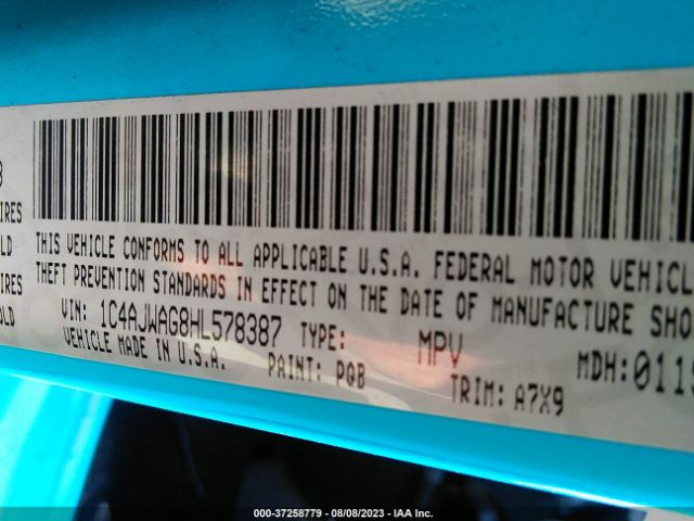 1C4AJWAG8HL578387 Jeep Wrangler Sport