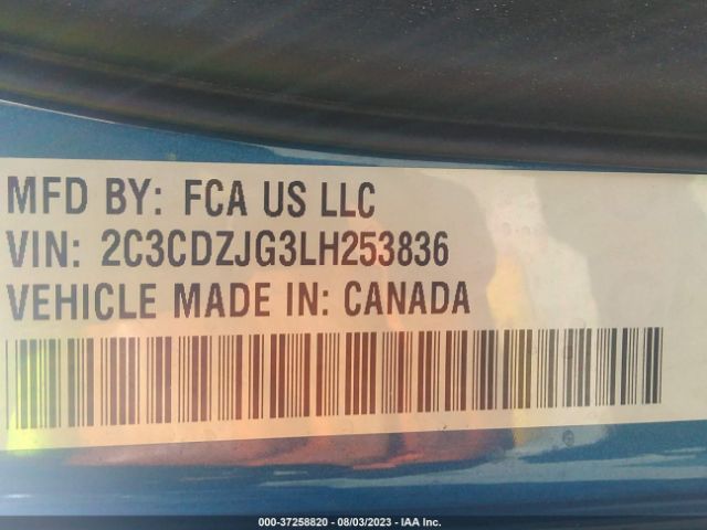 2C3CDZJG3LH253836 Dodge Challenger Gt