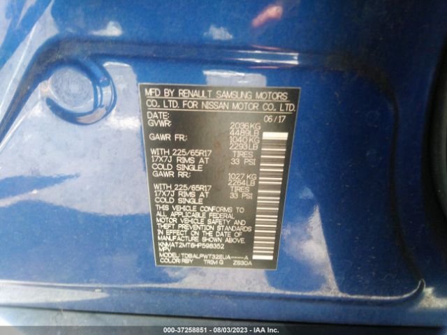 KNMAT2MT6HP598352 Nissan ROGUE S