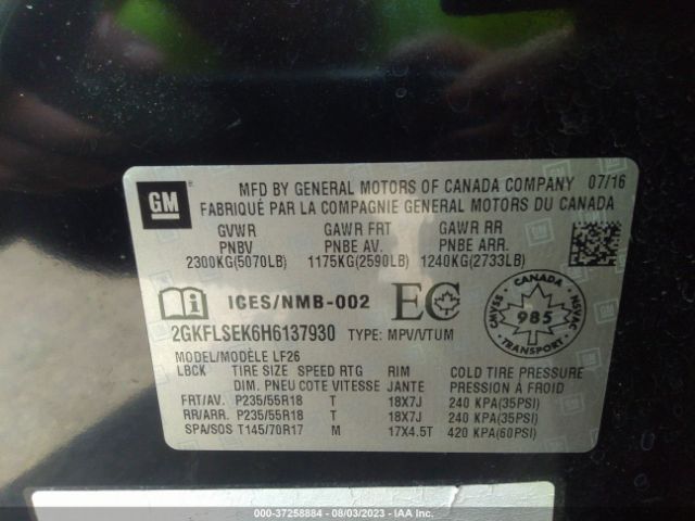 2GKFLSEK6H6137930 GMC Terrain Sle