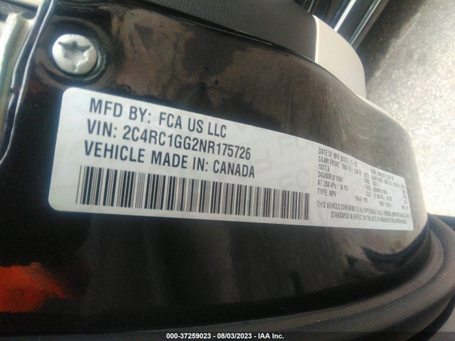 2C4RC1GG2NR175726 Chrysler Pacifica Limited