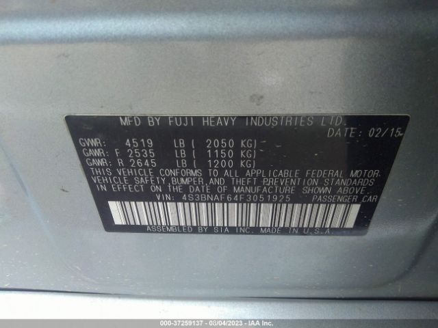 4S3BNAF64F3051925 Subaru Legacy 2.5i Premium