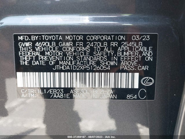 JTHDA1D2XP5126054 Lexus Is Is 300