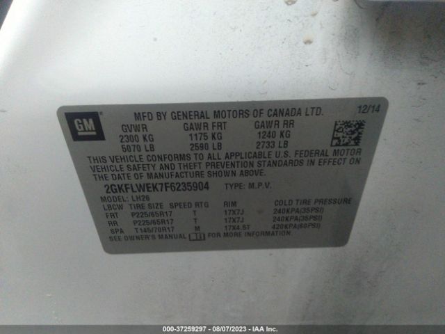 2GKFLWEK7F6235904 GMC Terrain Sle