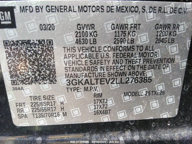 GMC Terrain Sle 2020 3GKALTEV2LL276385 Image 9
