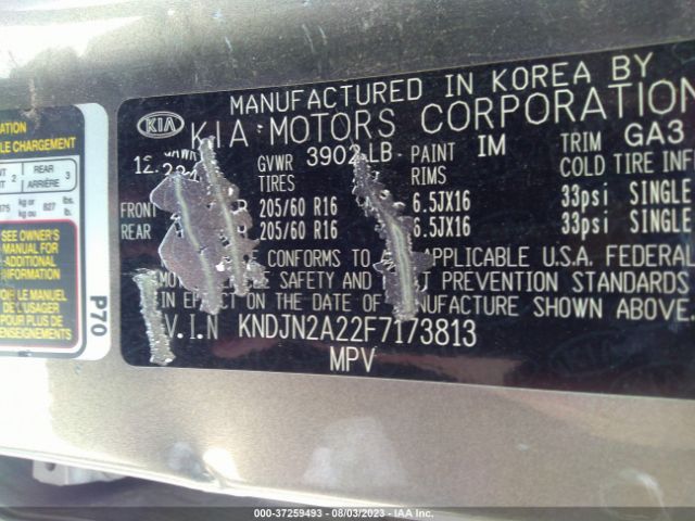 KNDJN2A22F7173813 KIA Soul Base