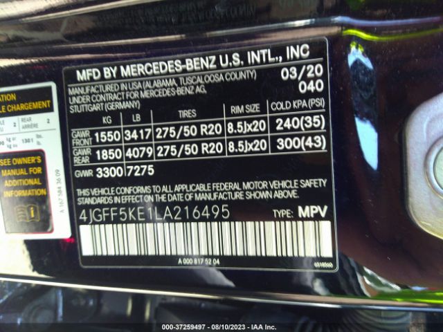4JGFF5KE1LA216495 Mercedes-Benz Gls Gls 450