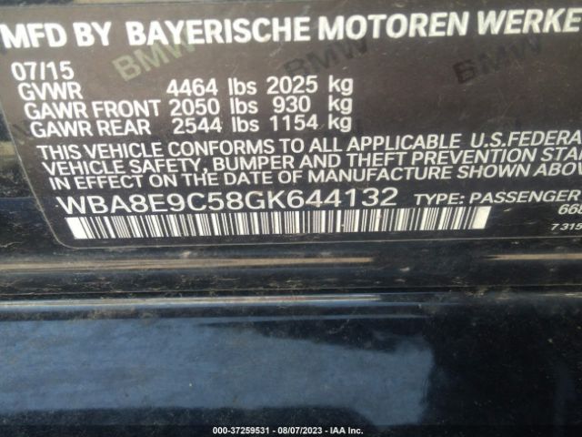 WBA8E9C58GK644132 BMW 3 Series 328i