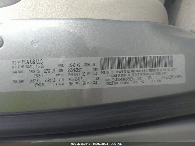 Dodge Grand Caravan Se 2019 2C4RDGBG4KR798641 Image 9
