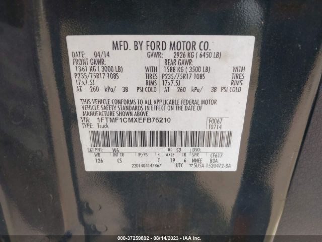 1FTMF1CMXEFB76210 Ford F-150 Xl/xlt/stx