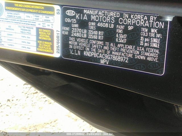 KNDPBCAC9G7868972 KIA Sportage Lx