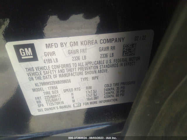 Chevrolet Trailblazer Ls 2022 KL79MMS28NB098656 Image 9