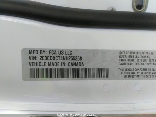 2C3CDXCT4NH255368 Dodge CHARGER R/T