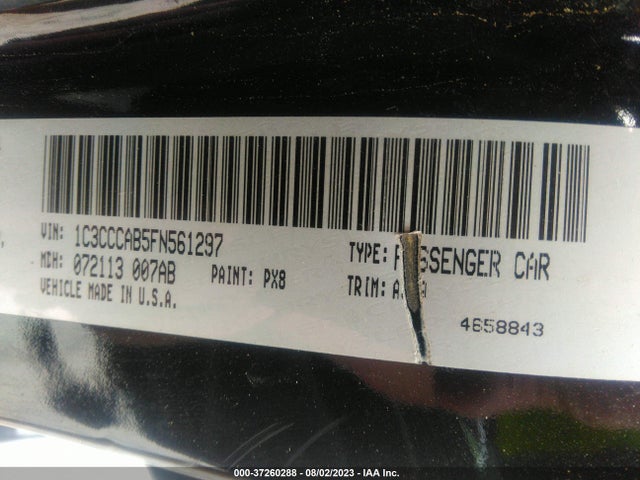 Aukcja sprzedaży 2015 Chrysler 200 Limited, vin: 1C3CCCAB5FN561297, numer aukcji: 37260288