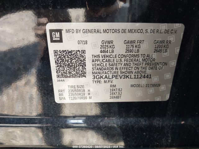 3GKALPEV3KL112441 GMC Terrain Slt