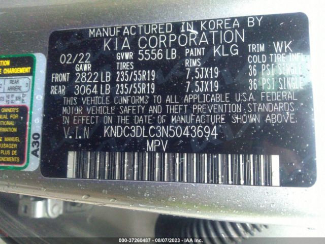 KNDC3DLC3N5043694 KIA Ev6 Wind