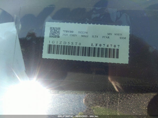 Chevrolet MALIBU LT 2020 1G1ZD5ST0LF074707 Image 9