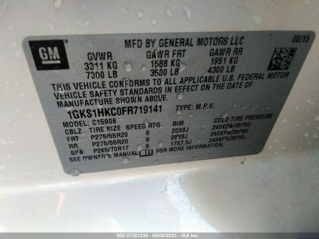 1GKS1HKC0FR719141 GMC Yukon Xl Slt
