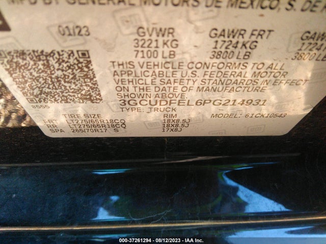 Chevrolet Silverado 1500 Lt Trail Boss 2023 3GCUDFEL6PG214931 Image 9