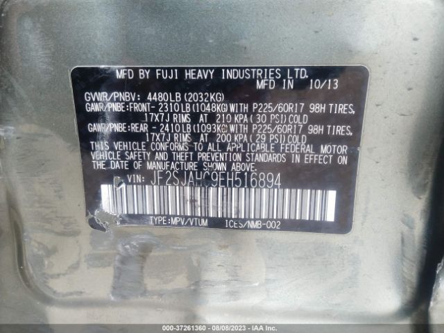 JF2SJAHC9EH516894 Subaru Forester 2.5i Limited