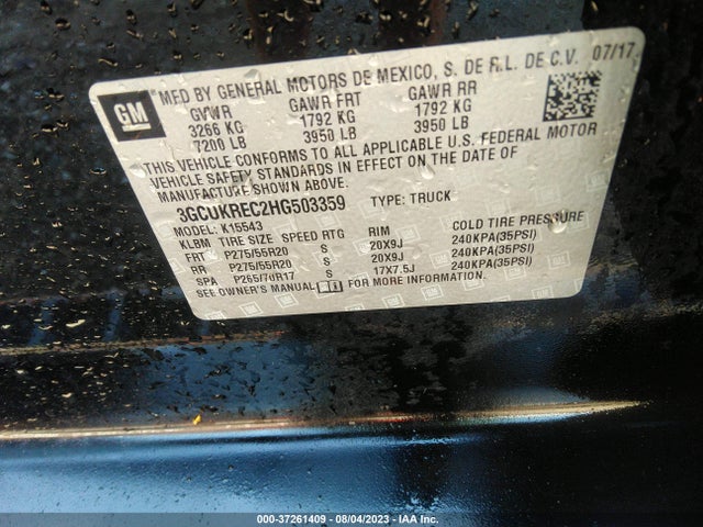 Chevrolet Silverado 1500 Lt 2017 3GCUKREC2HG503359 Image 9
