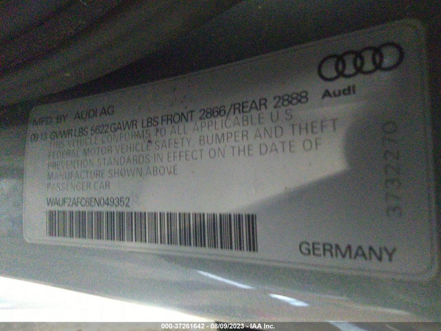 2014 Audi S6, VIN: WAUF2AFC6EN049352
