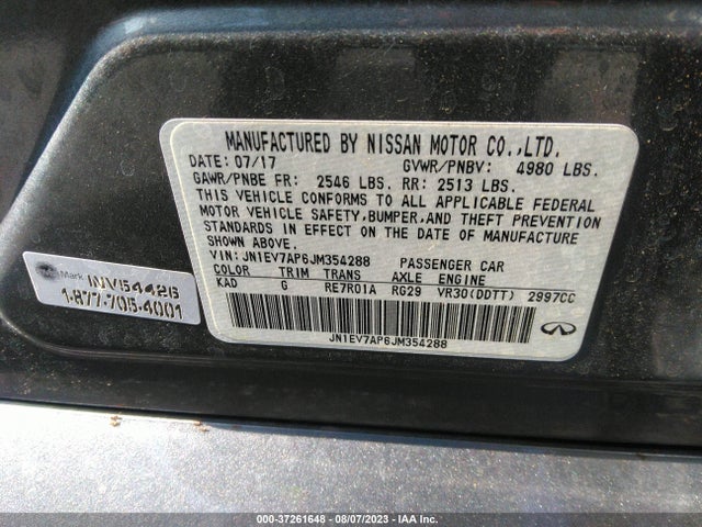 JN1EV7AP6JM354288 Infiniti Q50 3.0t Sport