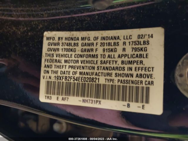 19XFB2F54EE020821 Honda Civic Sedan Lx