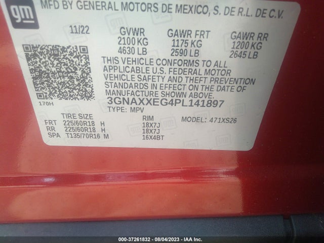 Chevrolet Equinox Premier 2023 3GNAXXEG4PL141897 Image 9