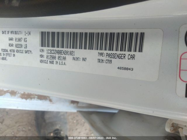 1C3CDZAB8EN201021 Dodge AVENGER SE