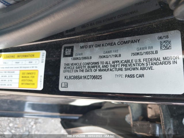 Chevrolet SPARK LS 2019 KL8CB6SA1KC706825 Image 9