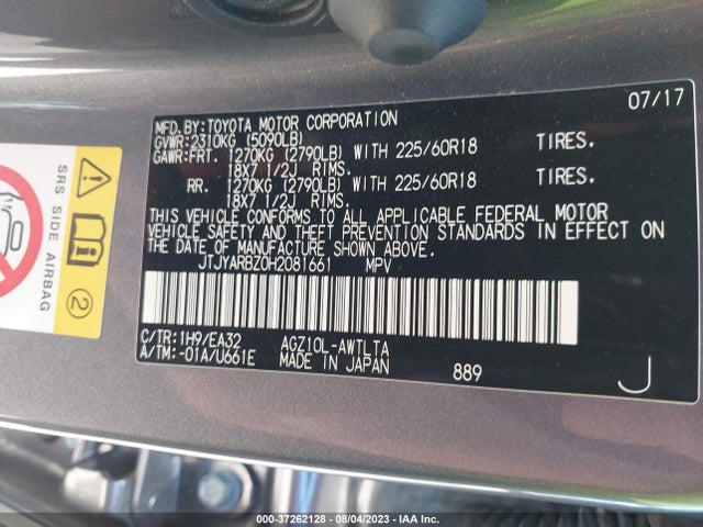 JTJYARBZ0H2081661 Lexus Nx Nx Turbo
