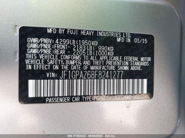 JF1GPAZ68F8241277 Subaru Impreza Wagon 2.0i Sport Limited