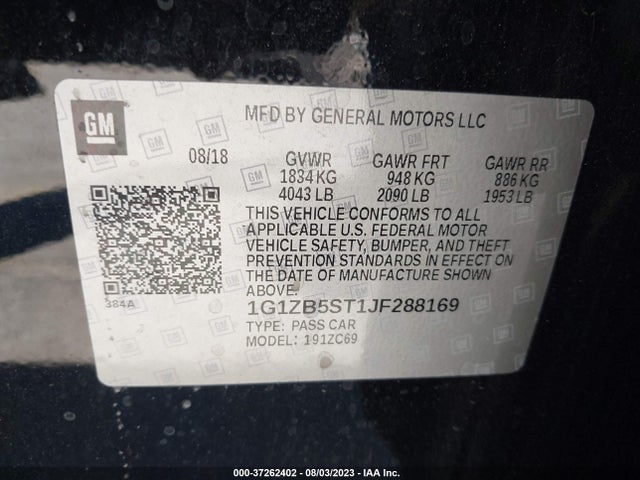 Chevrolet MALIBU LS 2018 1G1ZB5ST1JF288169 Image 15