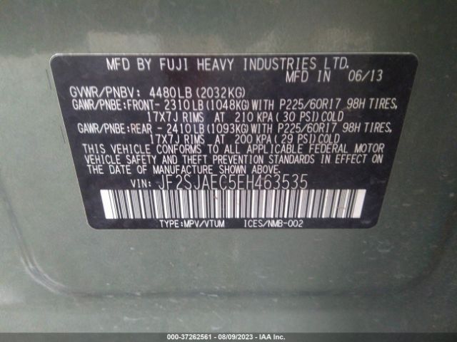 JF2SJAEC5EH463535 Subaru Forester 2.5i Premium