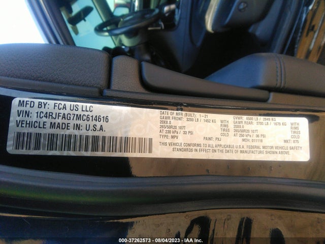 1C4RJFAG7MC614616 Jeep Grand Cherokee Laredo X