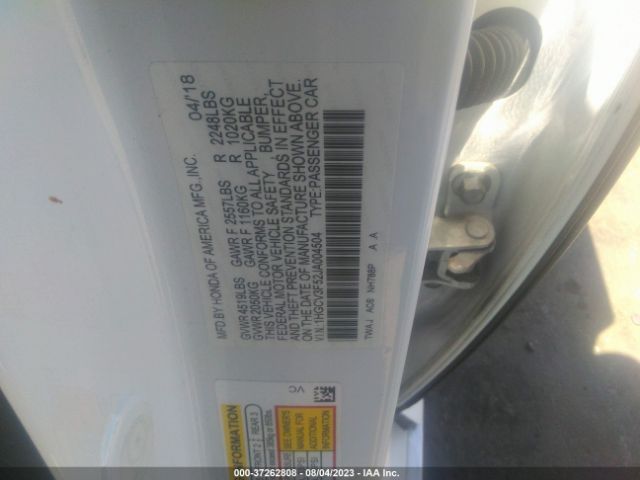 1HGCV3F52JA004504 Honda Accord Hybrid Ex-l