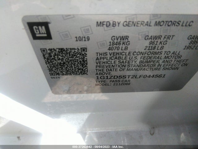 Chevrolet MALIBU LT 2020 1G1ZD5ST2LF044561 Image 9