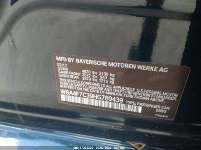 WBA4F7C39HG789439 BMW 4 Series 430i