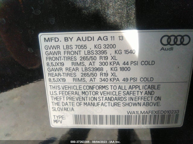 WA1LMAFEXED010233 Audi Q7 3.0l Tdi Premium Plus