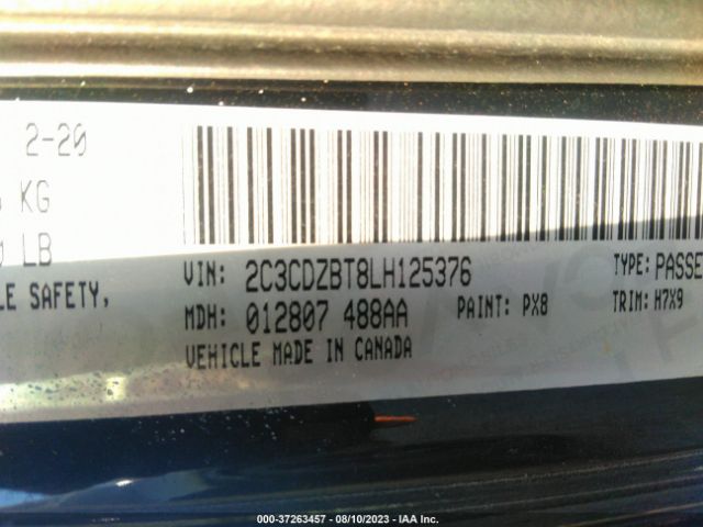 2C3CDZBT8LH125376 Dodge Challenger R/t