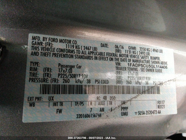 Ford C-max Energi Sel 2016 1FADP5CU5GL114406 Image 9
