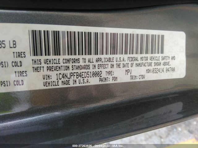 1C4NJPFB4ED510002 Jeep Patriot Latitude