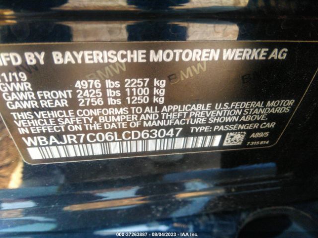 WBAJR7C06LCD63047 BMW 5 Series 530i Xdrive