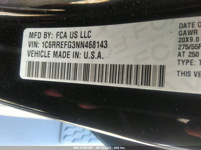 1C6RREFG3NN468143 RAM 1500 Big Horn