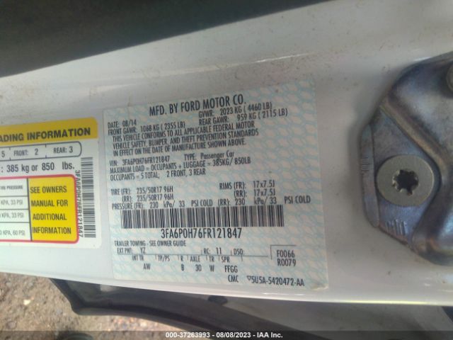 3FA6P0H76FR121847 Ford FUSION SE