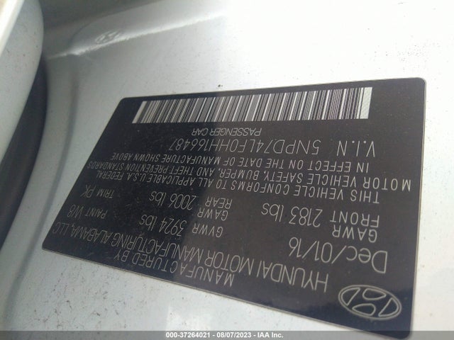 Hyundai ELANTRA SE 2017 5NPD74LF0HH166487 Image 15