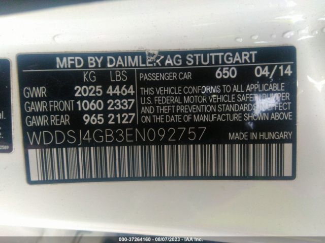 WDDSJ4GB3EN092757 Mercedes-Benz Cla-class Cla 250