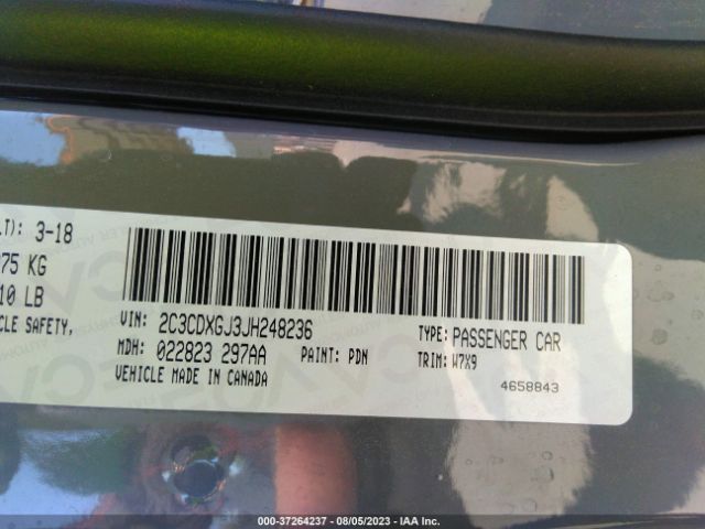 2C3CDXGJ3JH248236 Dodge Charger R/t Scat Pack