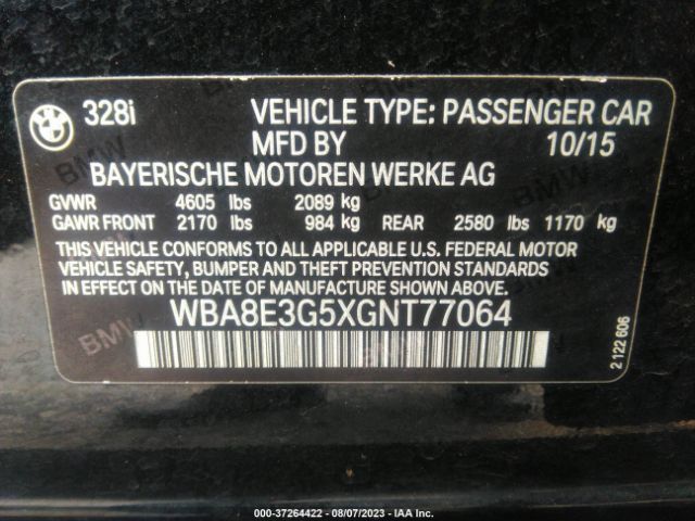 WBA8E3G5XGNT77064 BMW 3 Series 328i Xdrive